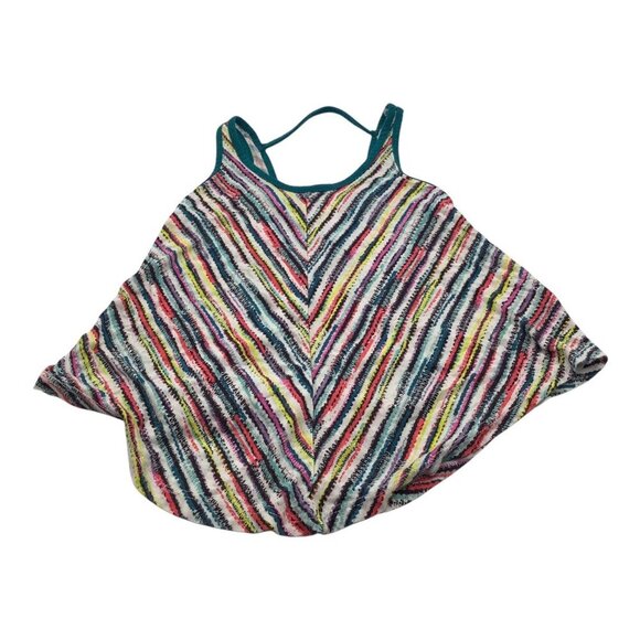 Xhilaration Girls Sleeveless Tank Top Multicolor Striped Handkerchief Hem XS 4/5 - Picture 4 of 10